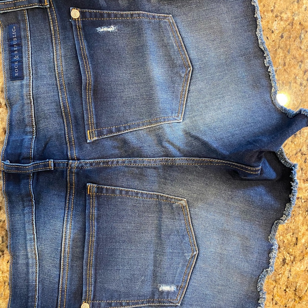 Jean shorts with stretch